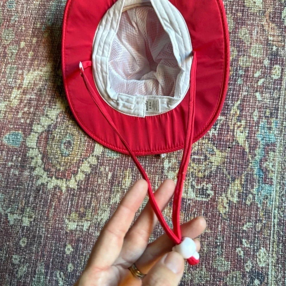 Swim Zip Baby 0-6 months Kids Red Sun Hat